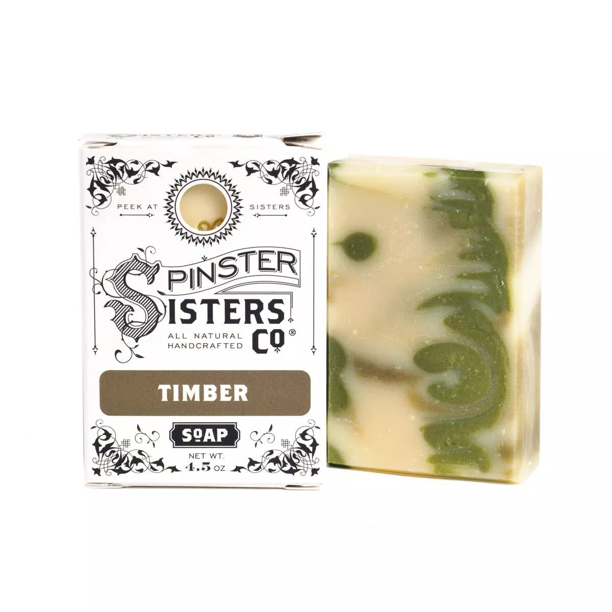 Handmade bath soap in Timber with cedar, cypress, spruce, and juniper essential oils