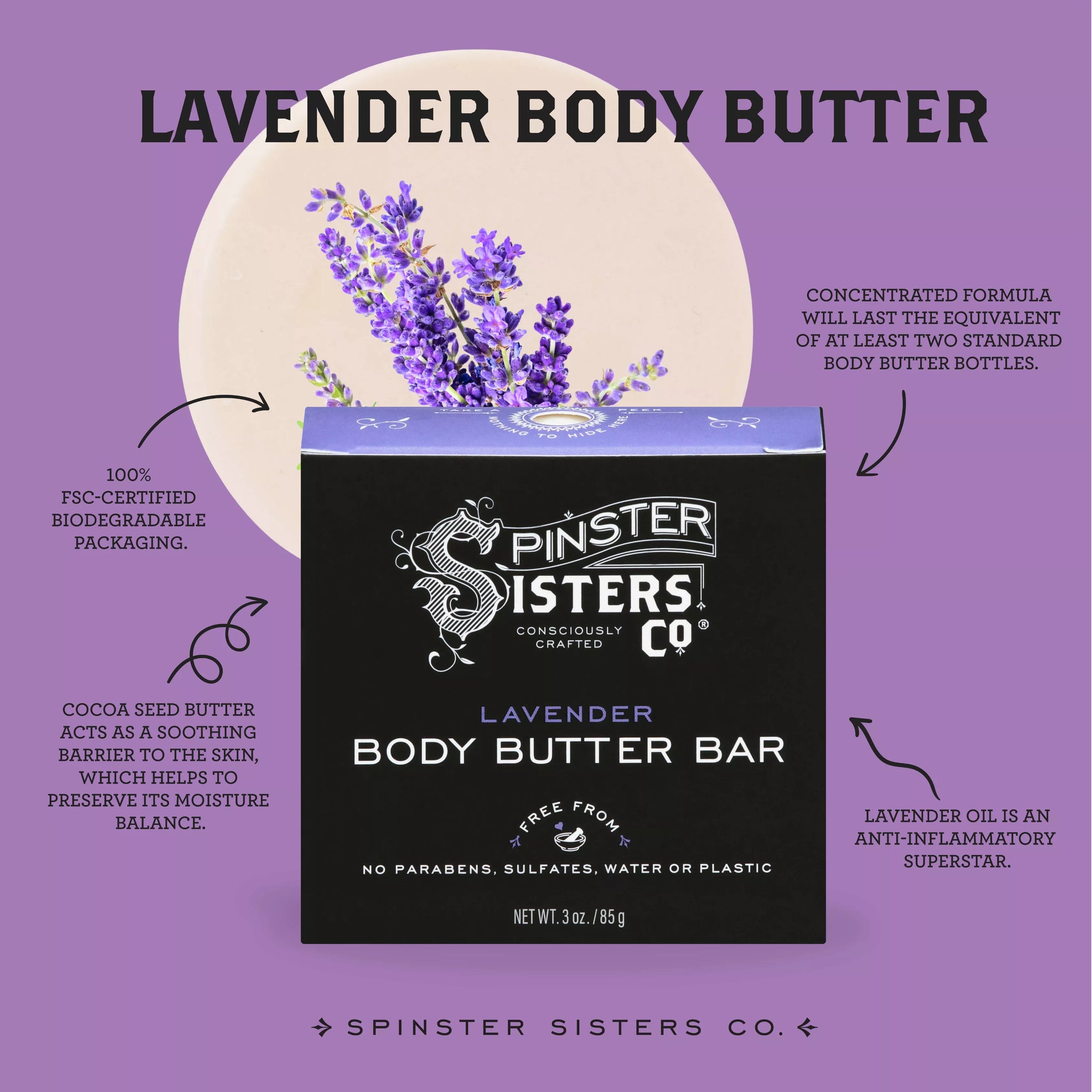 Lavender Body Butter Bar