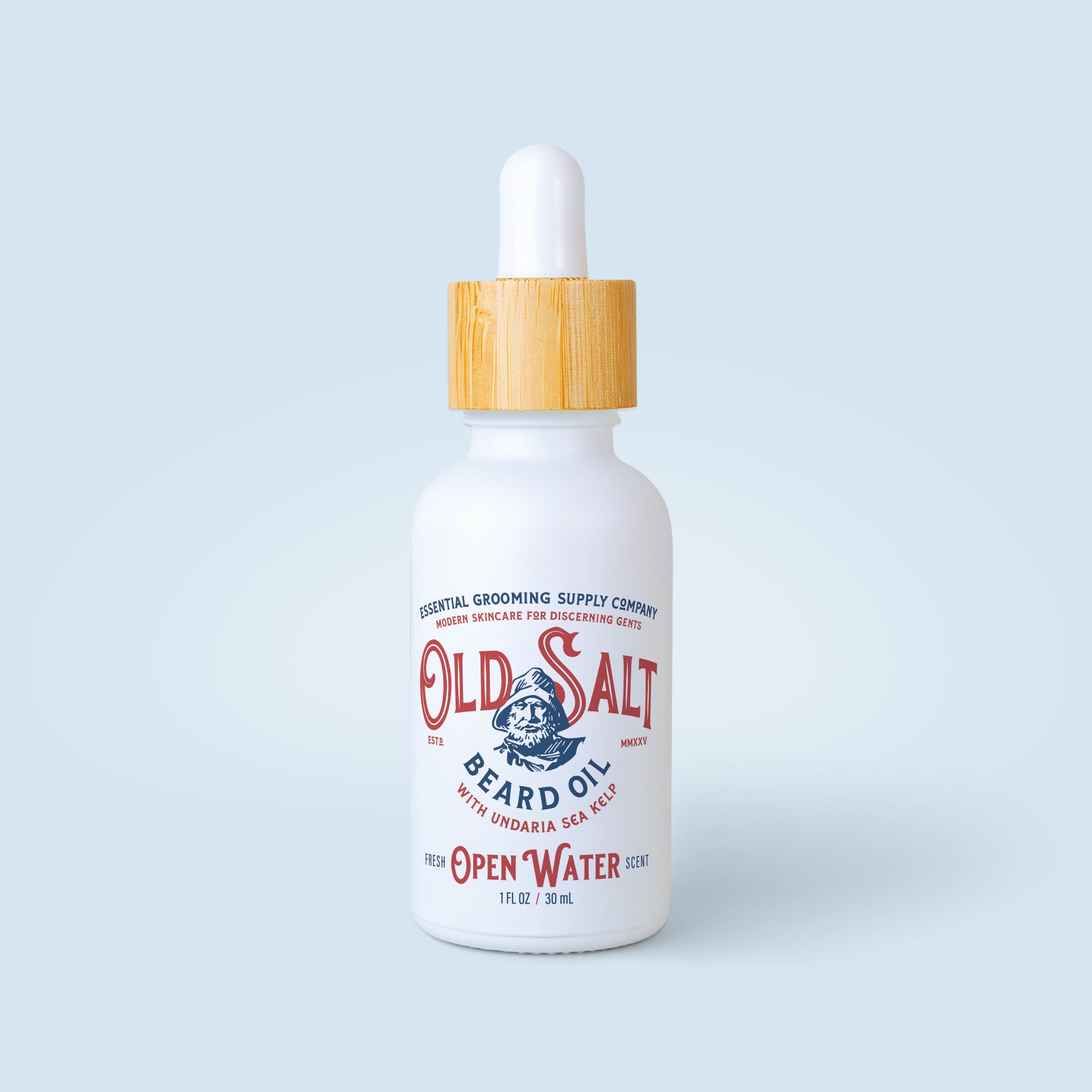 Open Waters (Oakmoss + Amber) Beard Oil with Undaria Sea Kelp 1 oz