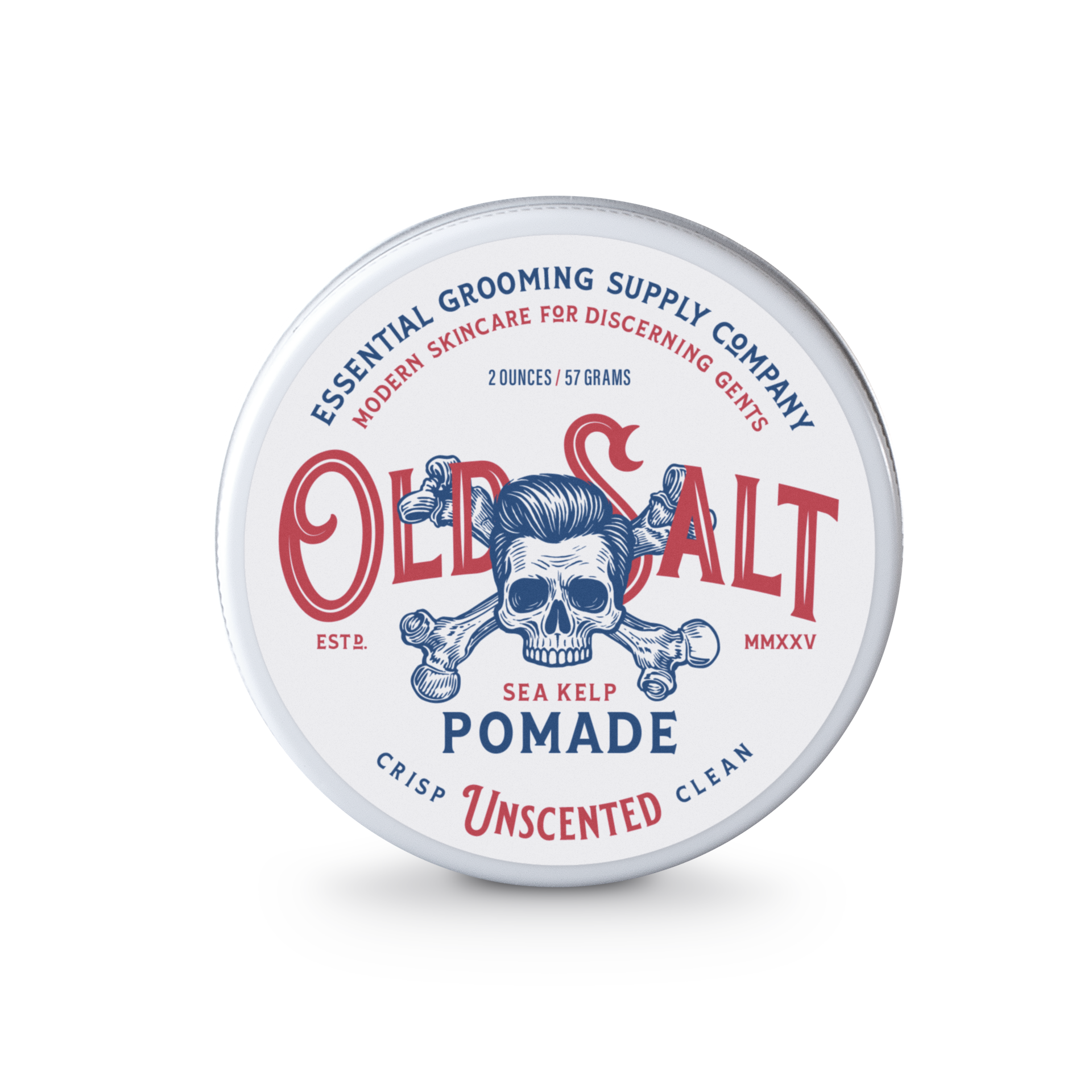 Pomade container with 'Old Salt' branding on a white background