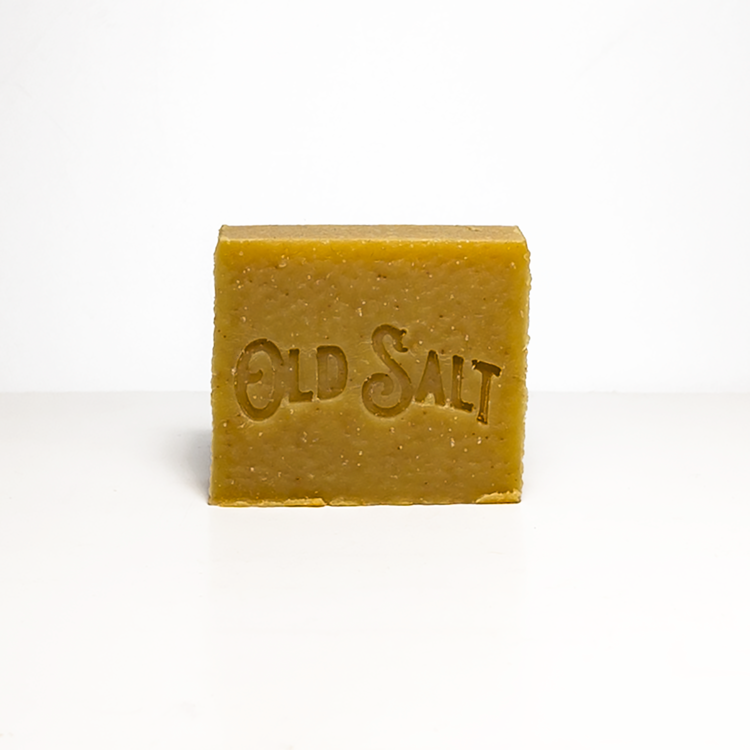 Bar of soap with 'Old Salt' branding on a white background