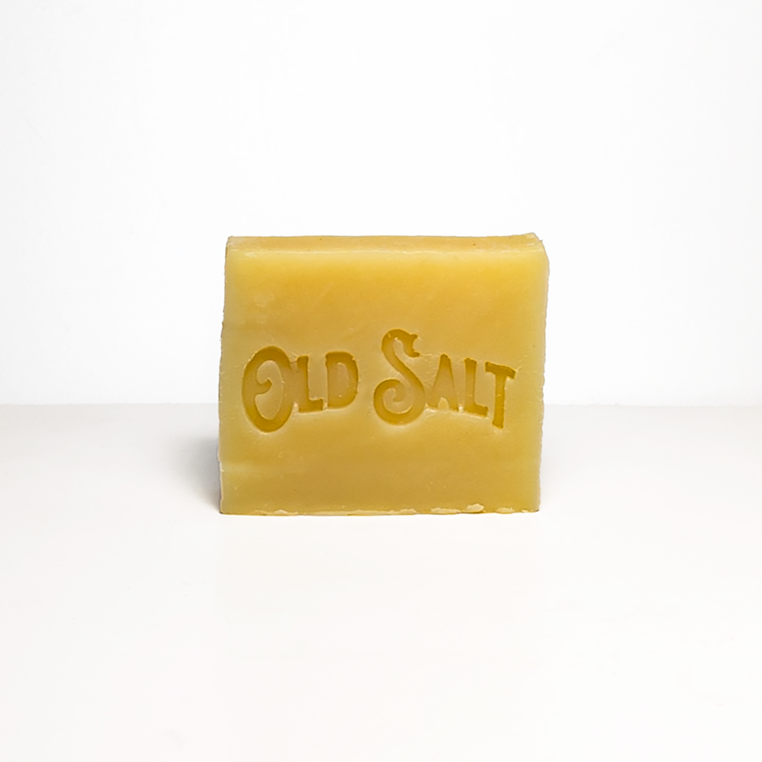 Naked Bar of Unscented Old Salt Shampoo on white background