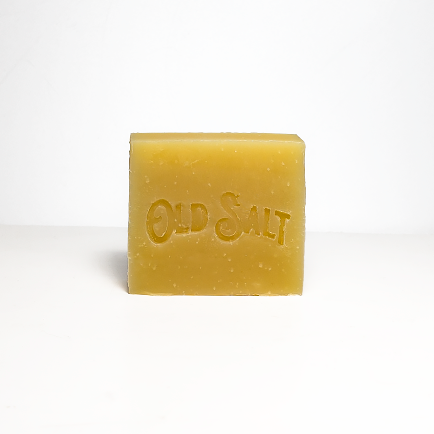 Bar of Shampoo with 'Old Salt' branding on a white background