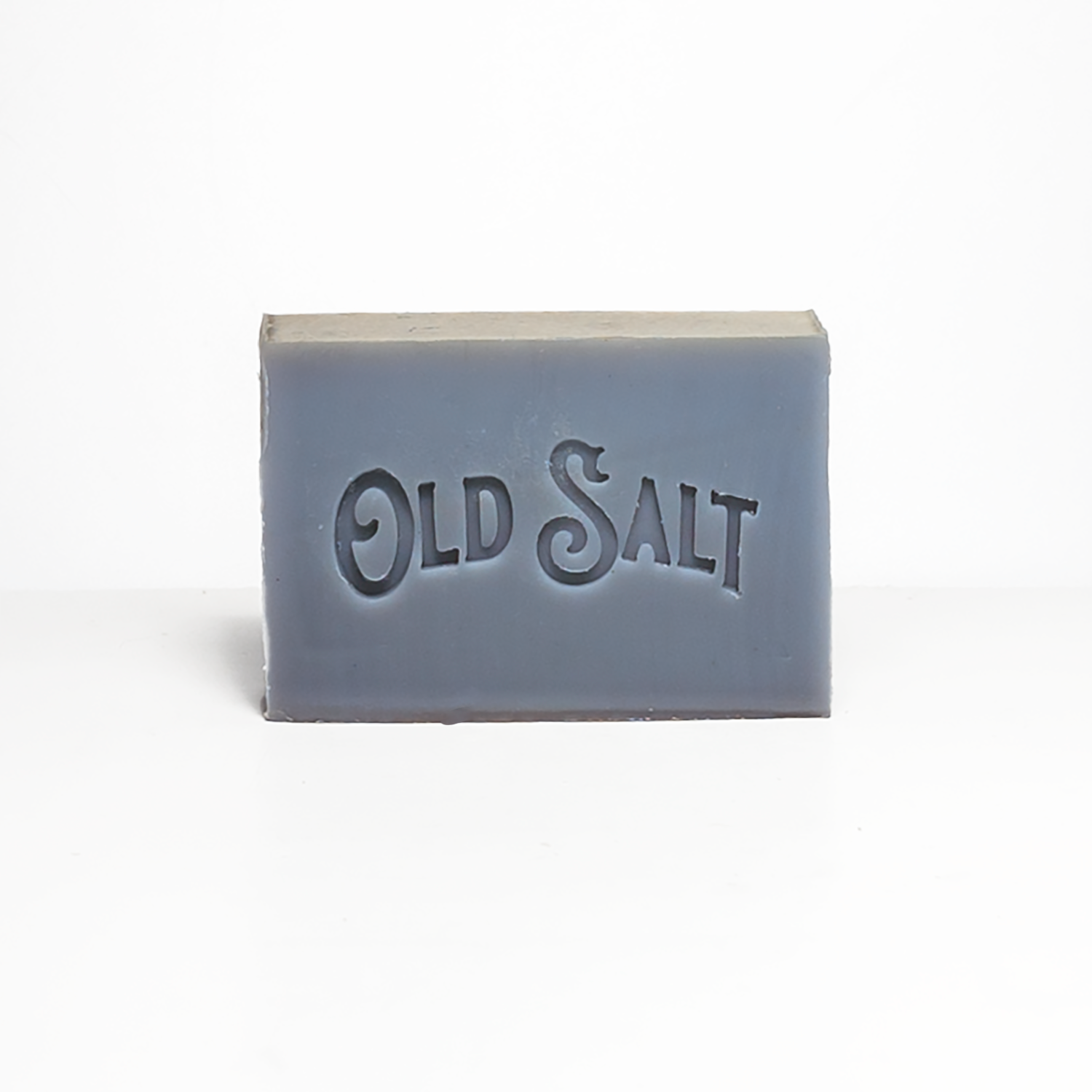 Bar of Tobacco Bay soap labeled 'Old Salt' on a white background