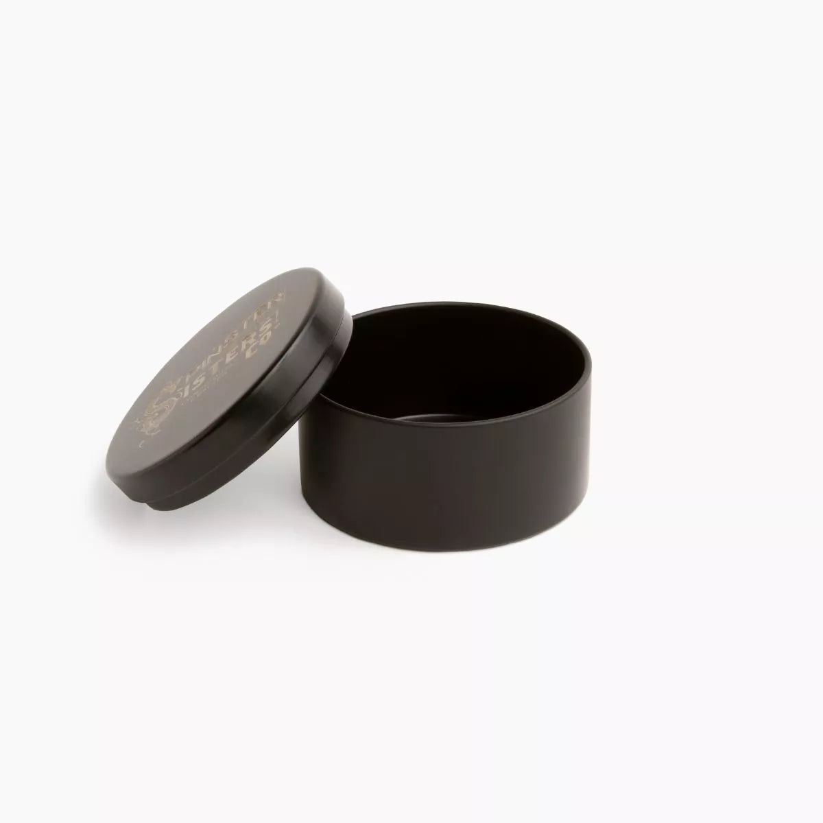 Black Circular Storage & Travel Tin with Lid