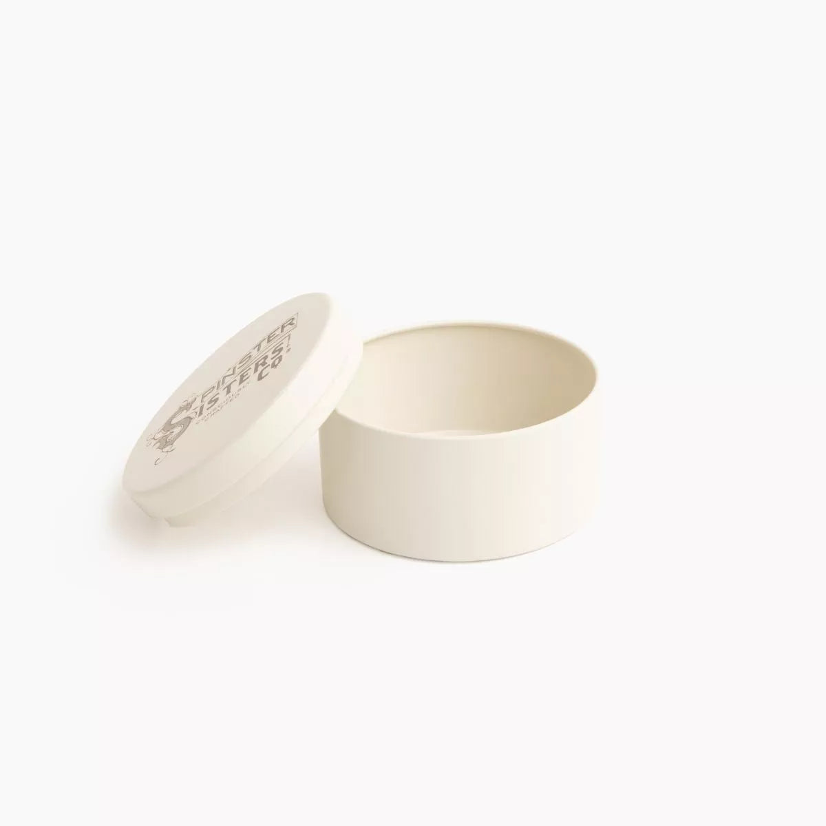 White Circular Storage & Travel Tin with Lid