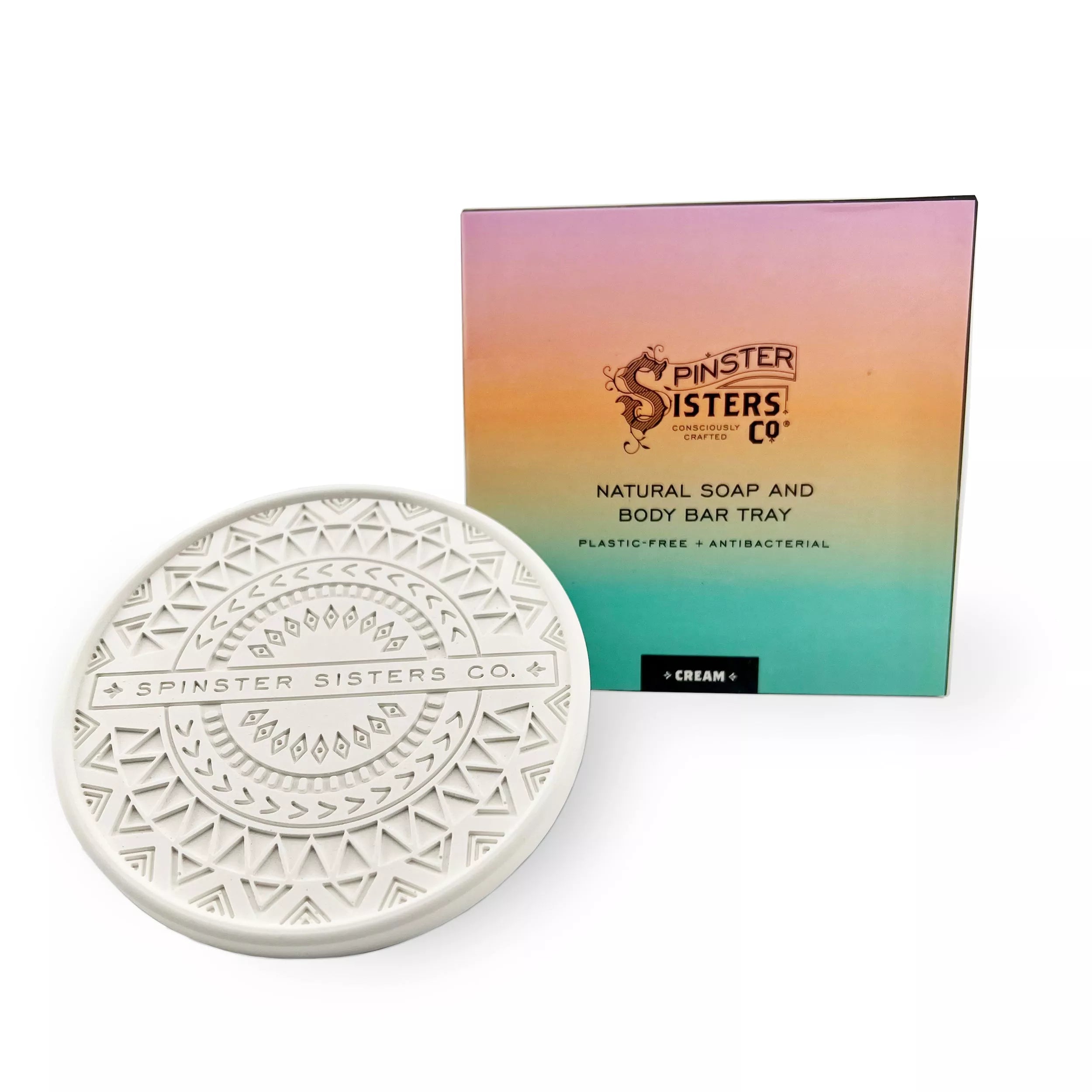 Circular Diatomaceous Earth Soap Tray or Dish