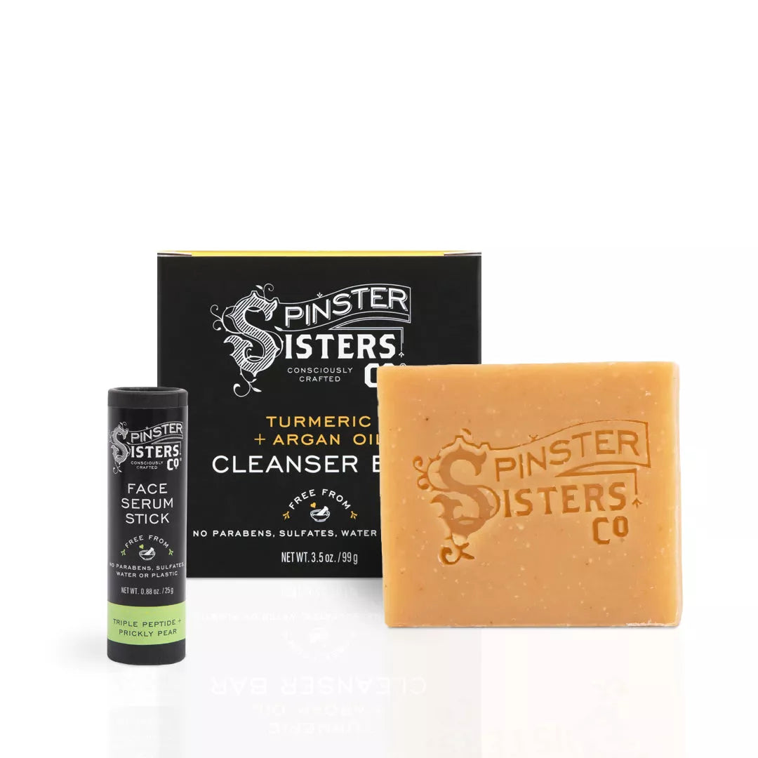 Prickly Pear Face Serum Stick + Face Cleanser Bar Bundle