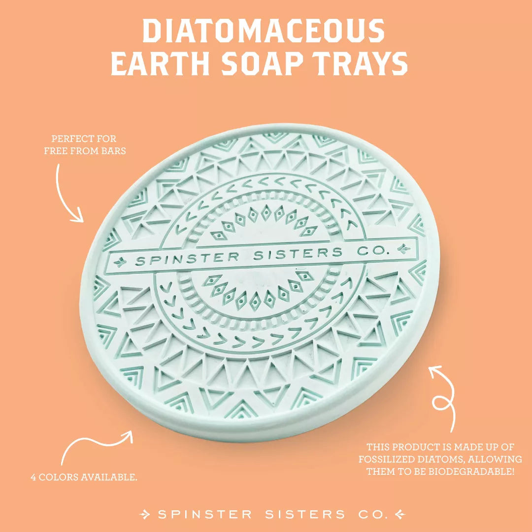 Circular Diatomaceous Earth Soap Tray or Dish